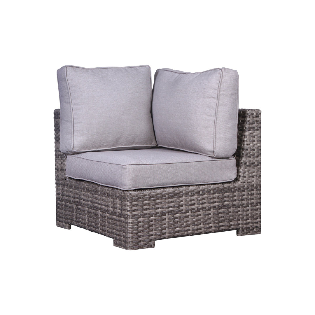 Plotnick HDPE Wicker 4 Person Seating Group with Cushions